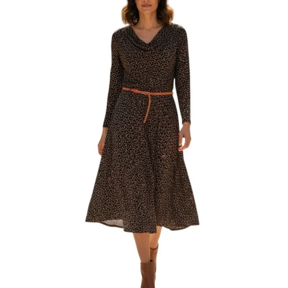Annalee & Hope Stretch Belted Midi Dress